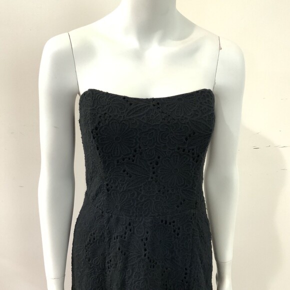 Lilly Pulitzer Vicki Eyelet Strapless Dress Black 10 - Picture 8 of 12